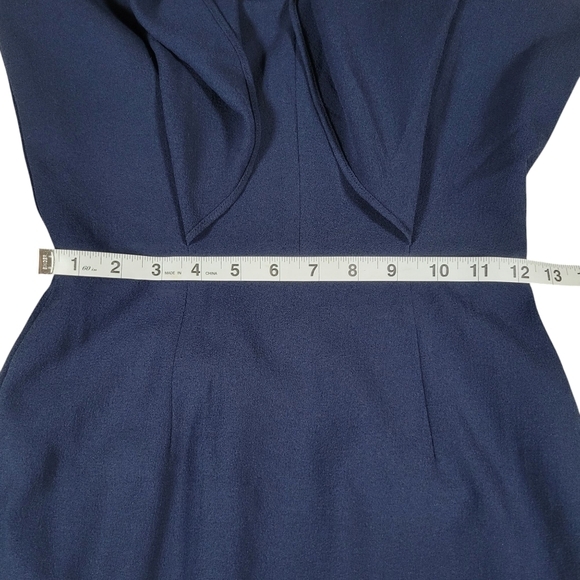 Dress the Population Dress Womens XS Navy Louisa Flutter Sleeve‎ Sheath V Neck - Picture 12 of 13